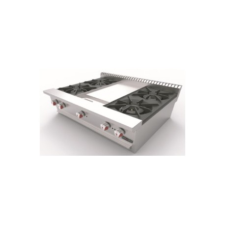 Parrilla de 4 quemadores y plancha CG-40P